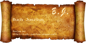 Buch Jusztus névjegykártya