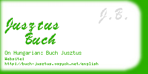 jusztus buch business card